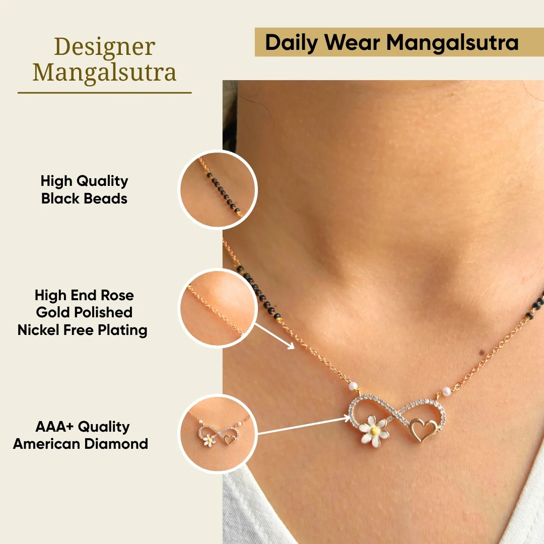 Infinity of Hearts Mangalsutra (Rose Gold) - Image 5